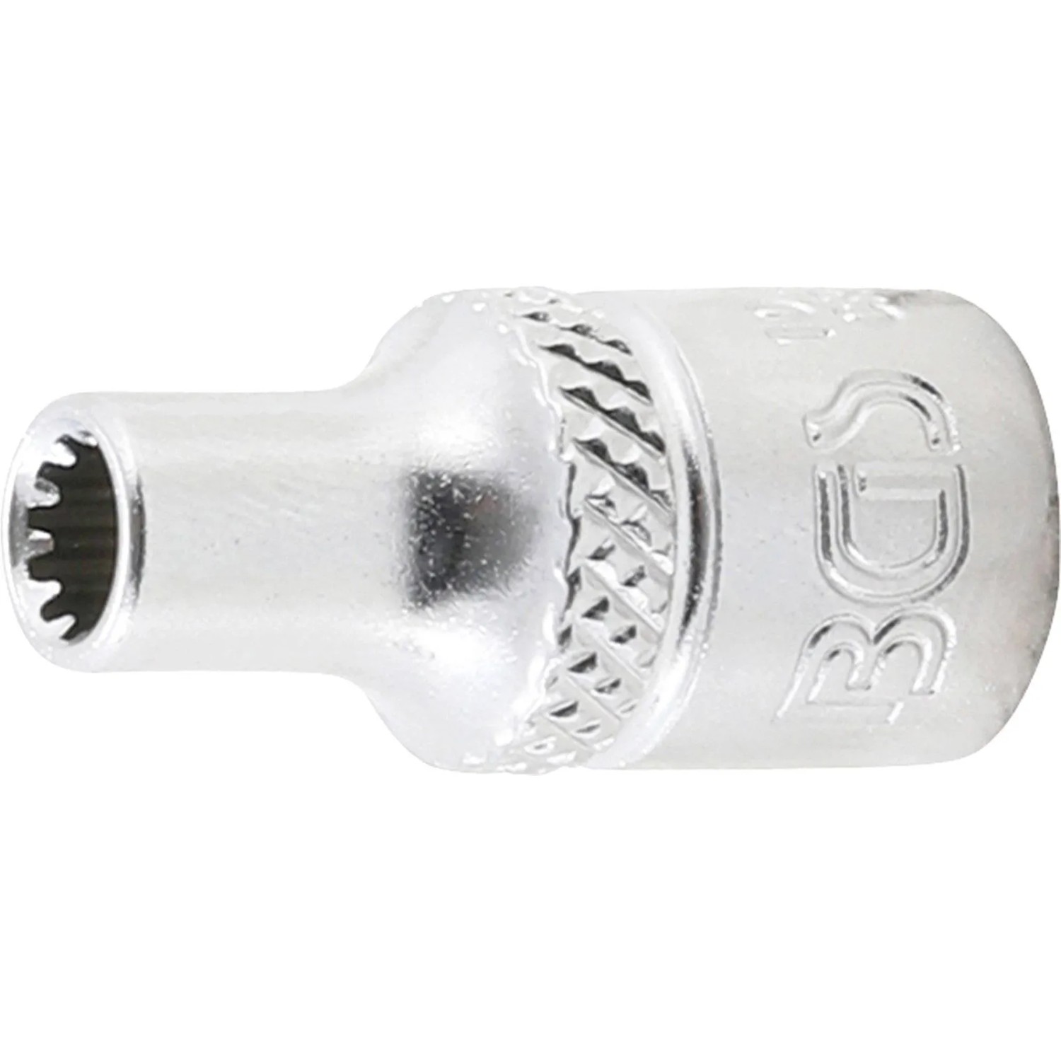 BGS Steckschlüssel Einsatz Gear Lock Antrieb Innenvierkant 6 3 Mm  1 4 Zoll  SW 4 Mm 10104