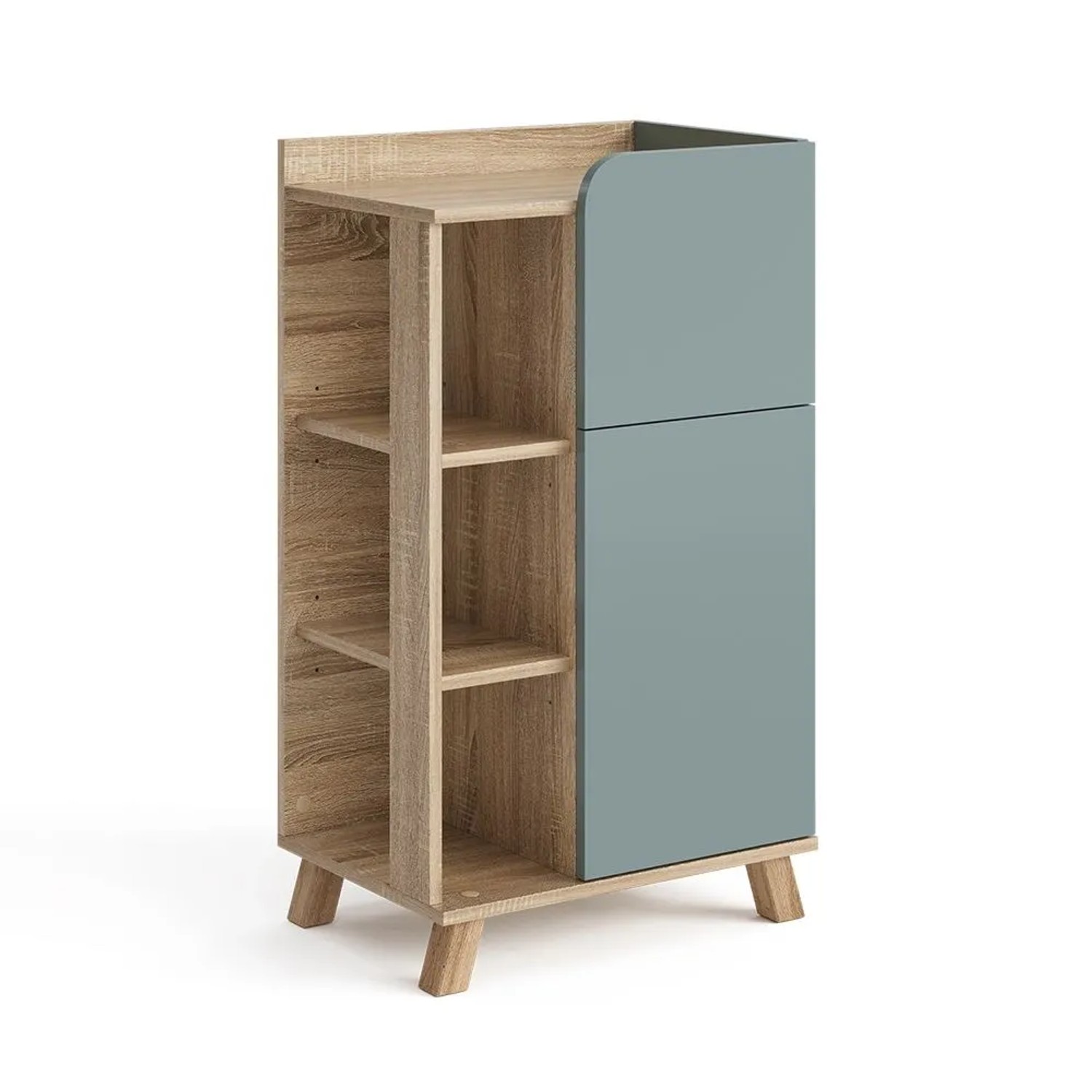 Vicco Unterschrank Karen Sonoma Blau 50 x 90 mit Tür und Schublade