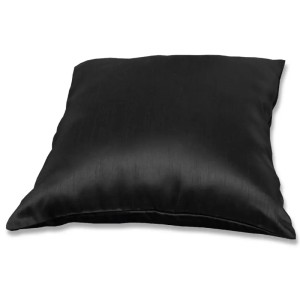 Schwarzes Arsvita Kissen Alessia 50x50 cm mit Füllung für Sofa & Gartenstuhl.