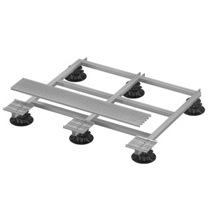 GS Terrassen Halter für Rinne Proside, 200x20x200 mm, Alu blank, zur Befestigung von Terrassendielen.