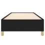 Schwarzes vidaXL Bettgestell (80x200 cm) mit Stoffbezug und Holzlattenrost.