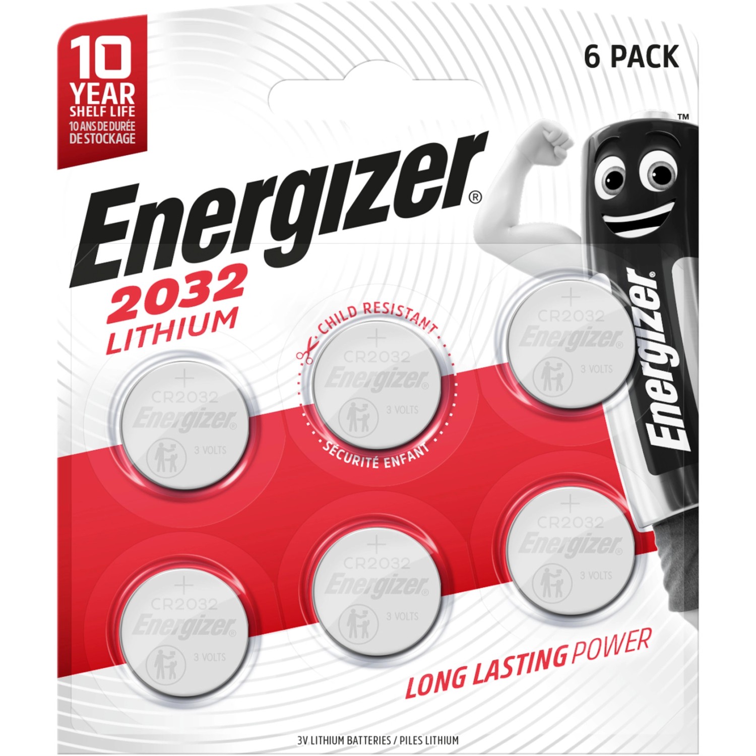 Energizer Knopfzelle Lithium CR 2032 6 Stück