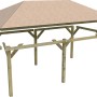 Karibu Pavillon Bever 4, kesseldruckimprägniert, Holzkonstruktion mit Walmdach.