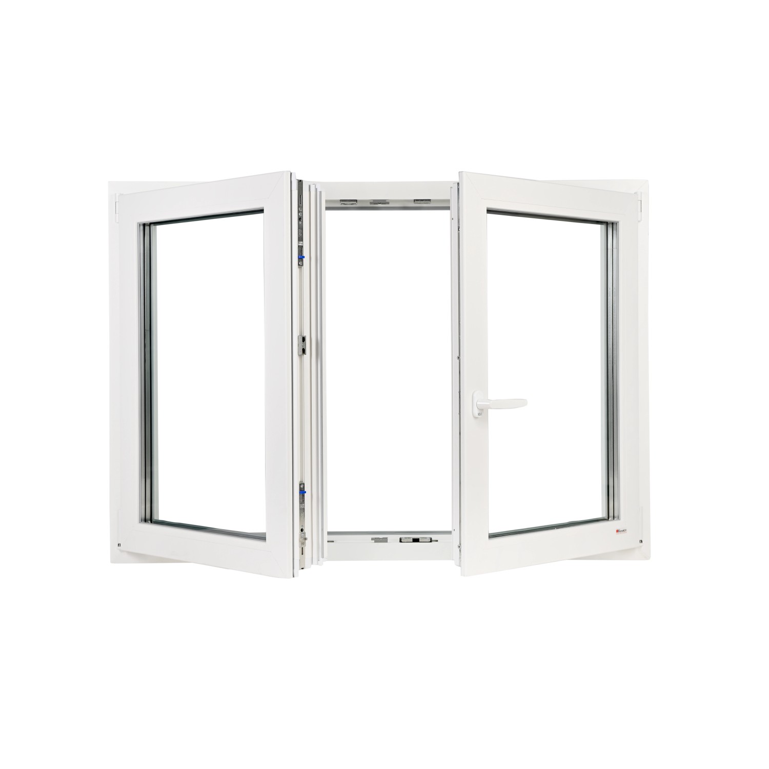 KM Meeth KunststoffFenster CL70P Weiß 140 cm x 70 cm Stulp DIN Rechts