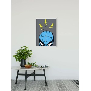 Komar Poster: Spider-Man Maske in Blau und Grau, 50x70 cm, für Kinderzimmer.