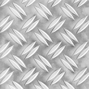 Strukturblech Natur, Aluminium mit Riffel-Prägung, 250x500x1,5 mm.