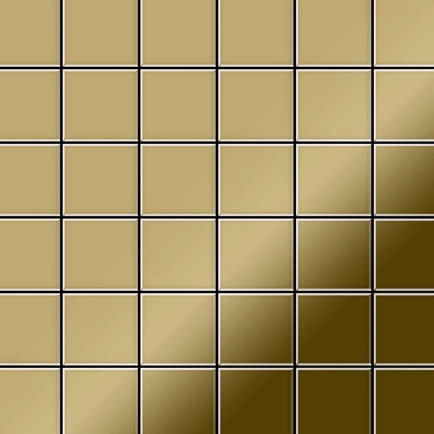 ALLOY Mosaik Fliese Massiv Metall Titan Hochglanz Gold 1,6mm Cinquanta-ti-g günstig online kaufen