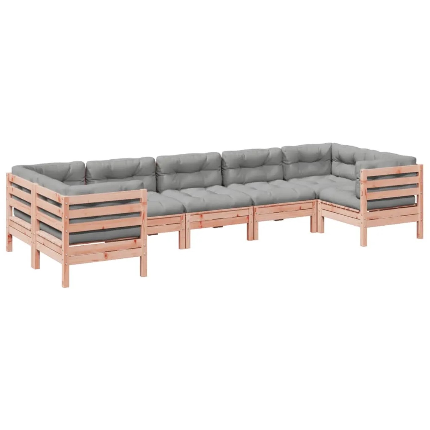 vidaXL 7-Tlg Garten-Sofagarnitur mit Kissen Massivholz Douglasie 3299623