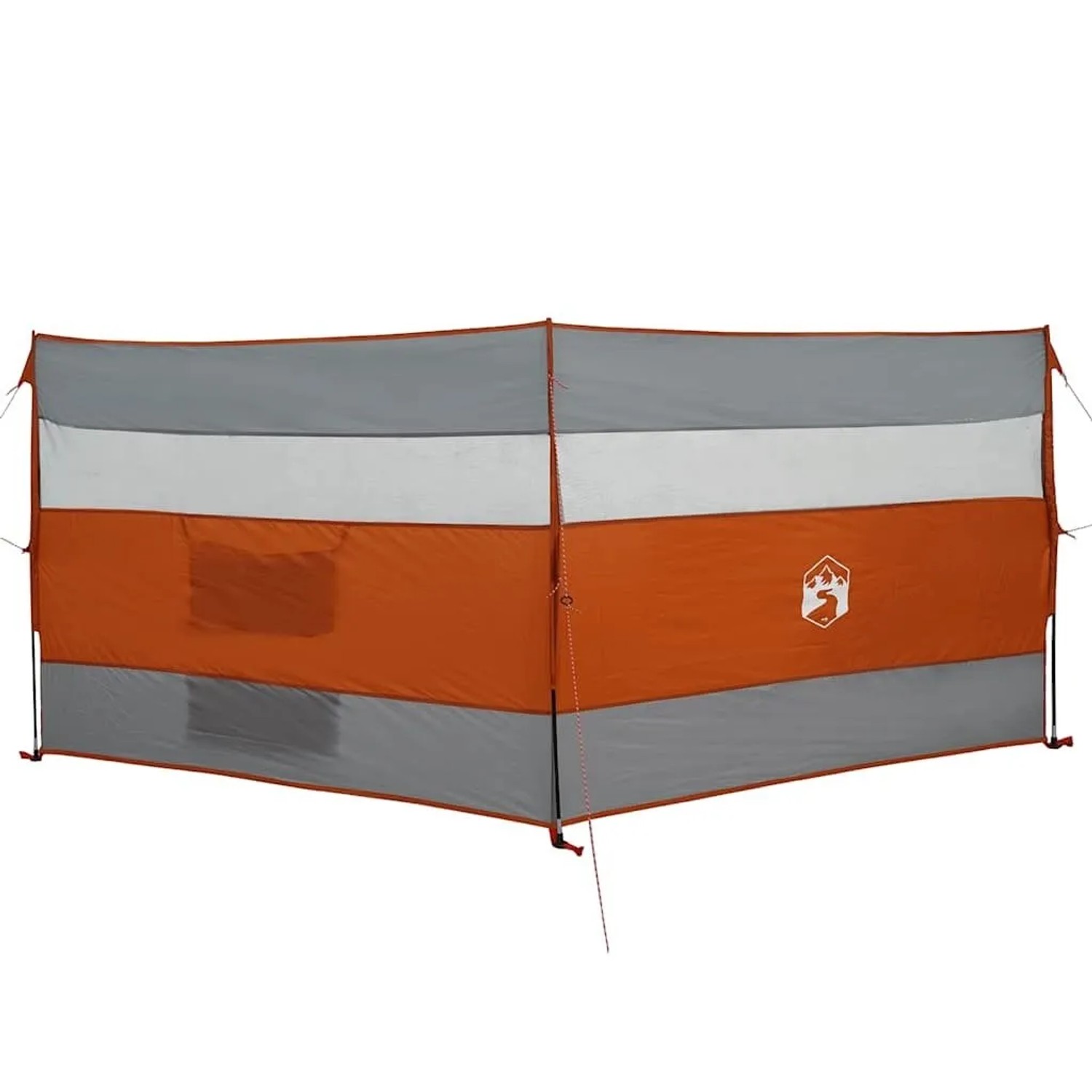 vidaXL Camping-Windschutz Grau und Orange 340x130 cm Wasserdicht 4009659