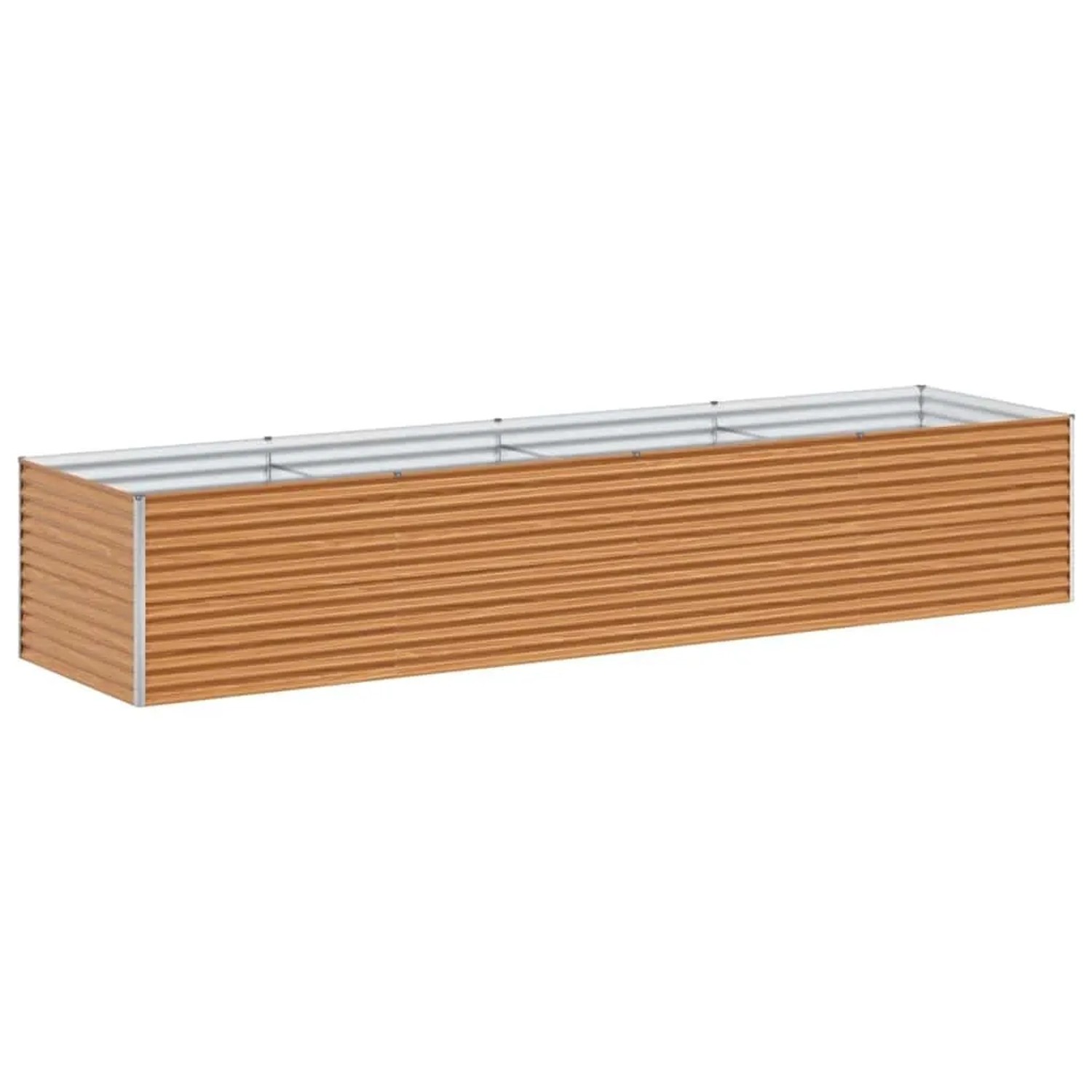 vidaXL Hochbeet Hellbraun 390 x 100 x 68 cm Verzinkter Stahl 42017369