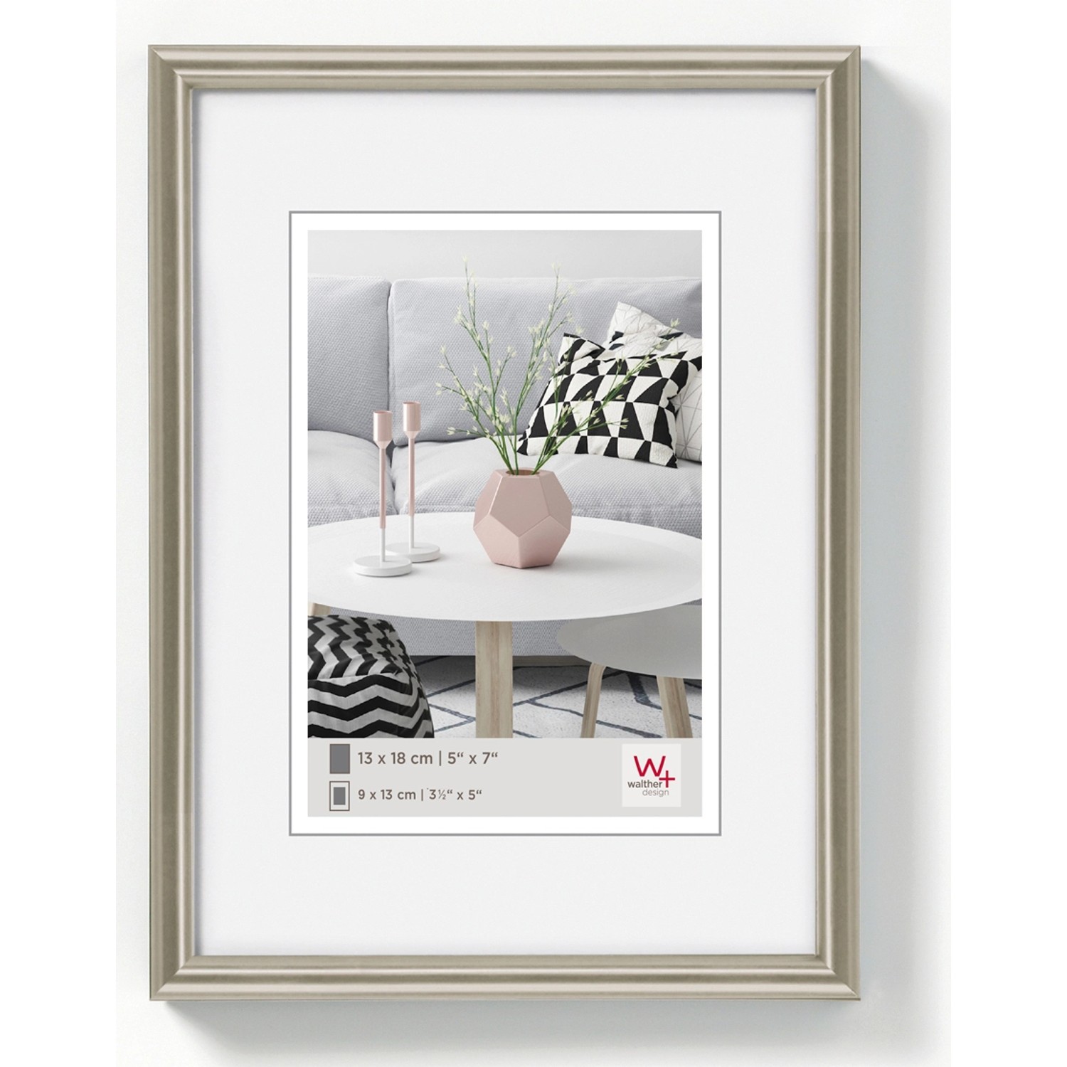 walther design Galeria Kunststoff Bilderrahmen  18x24 cm Stahl günstig online kaufen