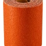 Orangefarbene LUX Schleifrolle Universal K40, 93mm x 5m, aufgerollt.