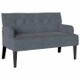 vidaXL Chesterfield Bank Dunkelgrau 112 x 65,5 x 75 cm Samt 42019287