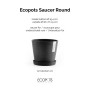 Ecopots Untersetzer, Ø 20cm, dunkelgrau, passend für Pflanzgefäße, für Innen- und Außenbereich.