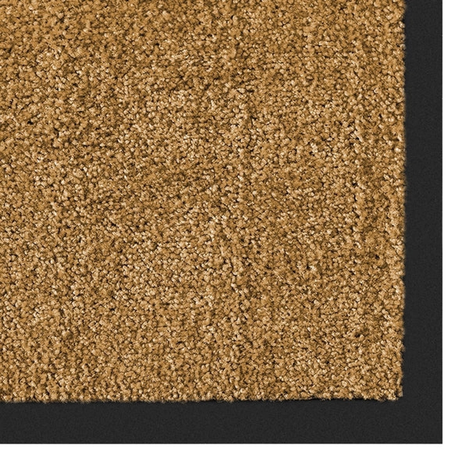 Beige Schmutzfangmatte Rhine 40x60 cm, Fußmatte mit dunklem Rand für den Eingangsbereich.