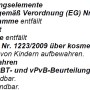 Informationen zur Kennzeichnung von Kosmetikprodukten gemäß EU-Verordnung.