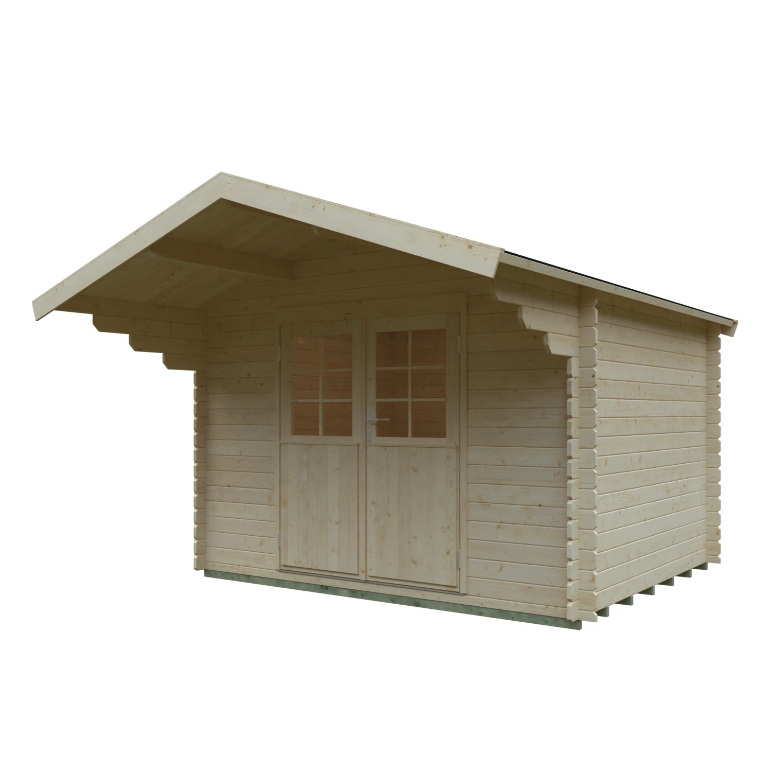 Kiehn-Holz Gartenhaus KH 28-027 Natur Un...