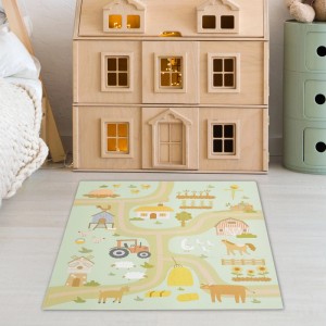 Relaxdays Kinderpuzzlematte PEVA PE Bunt Abwischbar 89,5 cm x 89,5 cm x 1 cm 0,7 kg