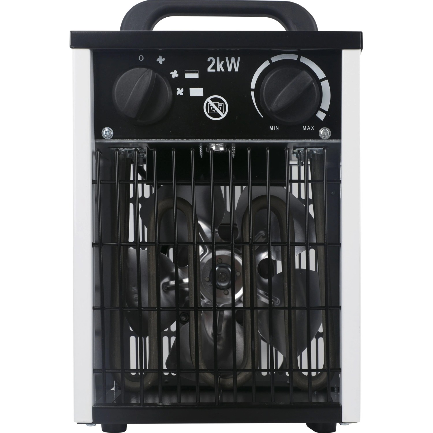 Industrieheizlüfter Helgja 25/1000/2000 W mit Überhitzungs- & Sprizwasserschutz