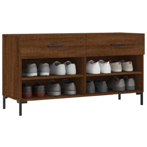 vidaXL Schuhbank Braun Eichen-Optik 102x35x55 cm Holzwerkstoff 829747