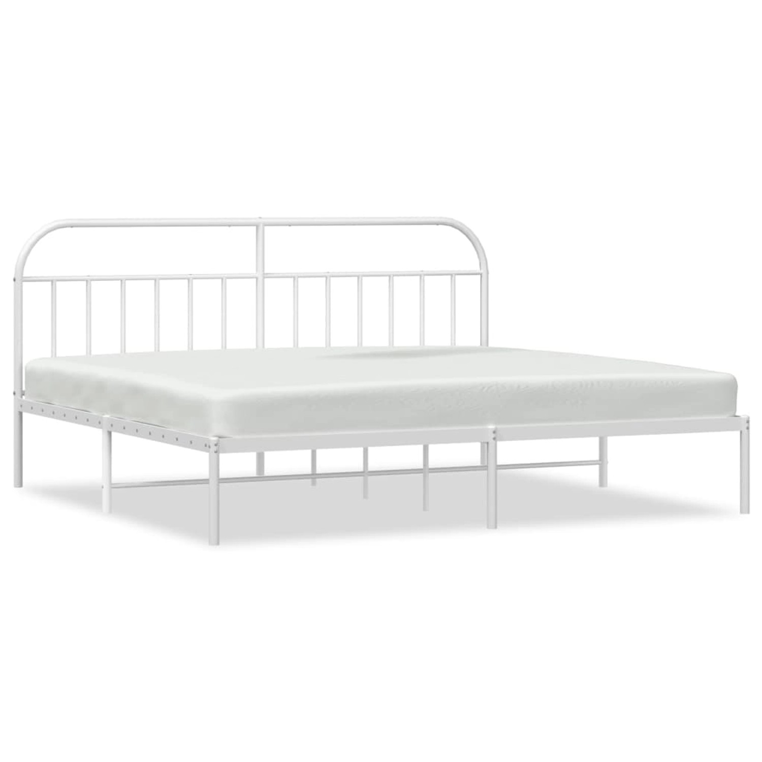 vidaXL Bettgestell mit Kopfteil Metall Weiß 193x203 cm Modell 31741232 günstig online kaufen