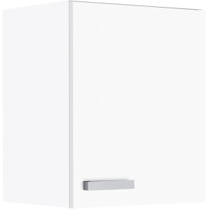 Optifit Oberschrank Salo214, 60 cm, Weiß, mit Drehtür und silberfarbenem Griff. Küchen Hängeschrank.