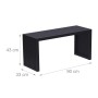 Relaxdays Sitzbank Bambus Schwarz Rutschfest 43 cm x 90 cm x 33 cm 8,5 kg_4