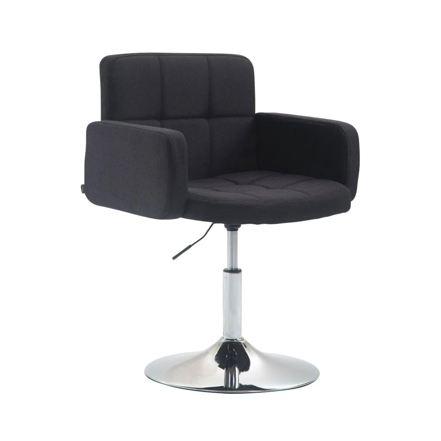 DELUKE Lounger Sessel RIYADH Stoff Schwarz 58x48x80cm Barhocker Loungesessel Wohnzimmer Bequem Clubsessel Sessel Hotel