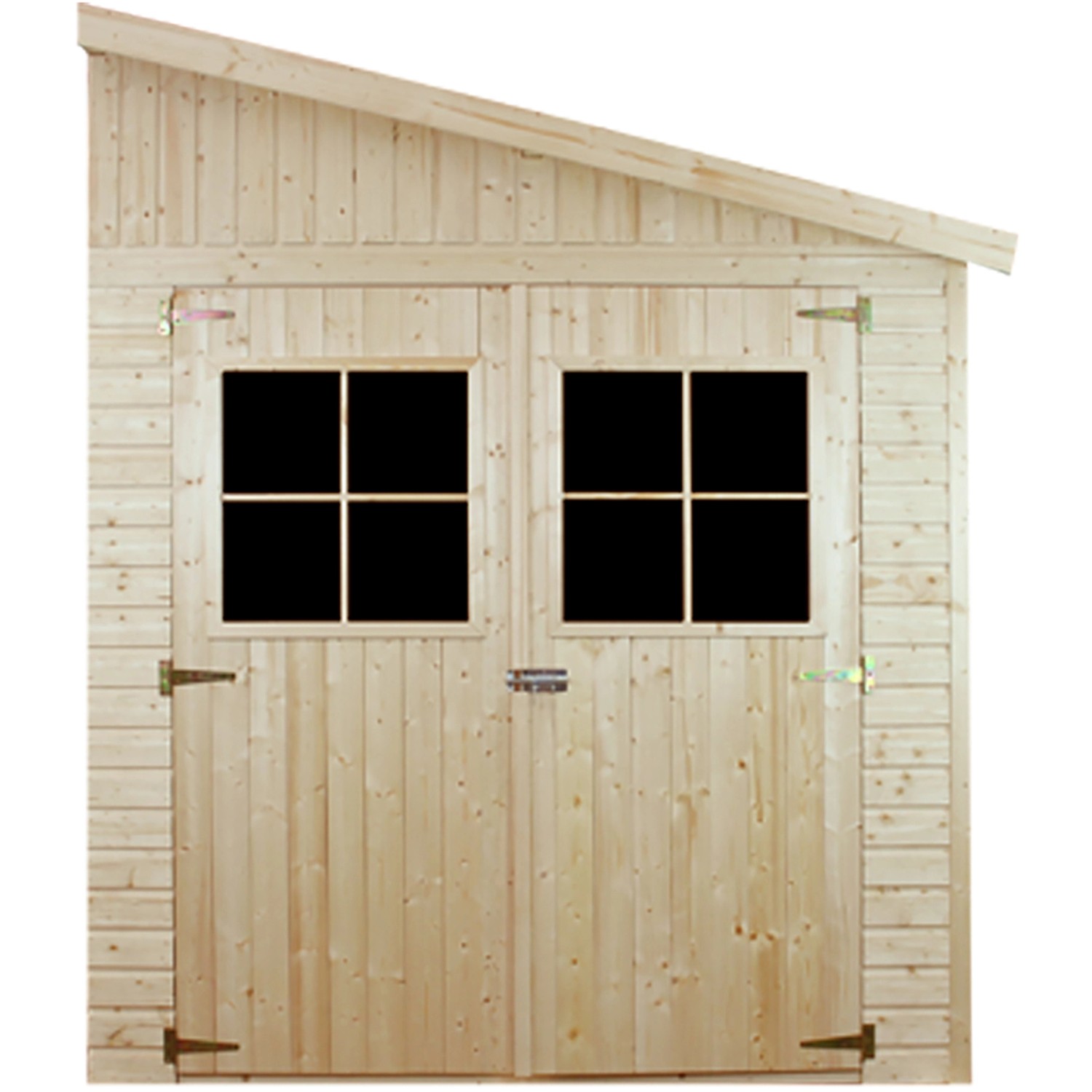 Timbela Gartenhaus M339A+M339G, 6m², mit Doppeltür und Fenster. Holz-Gartenhaus für Gartengeräte.