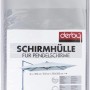 Derby Schirmhülle für Pendelschirme Ravenna, grau, mit Reißverschluss und Stab in Verpackung.