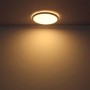 Weiße, runde LED Deckenleuchte Sapana (Ø 29,4 cm) für Bad oder andere Räume.