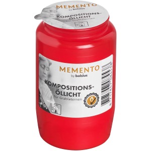 Rotes Kompositions-Öllich Nr. 3 für Grablichter und Grablaternen, Brenndauer ca. 45 Stunden.