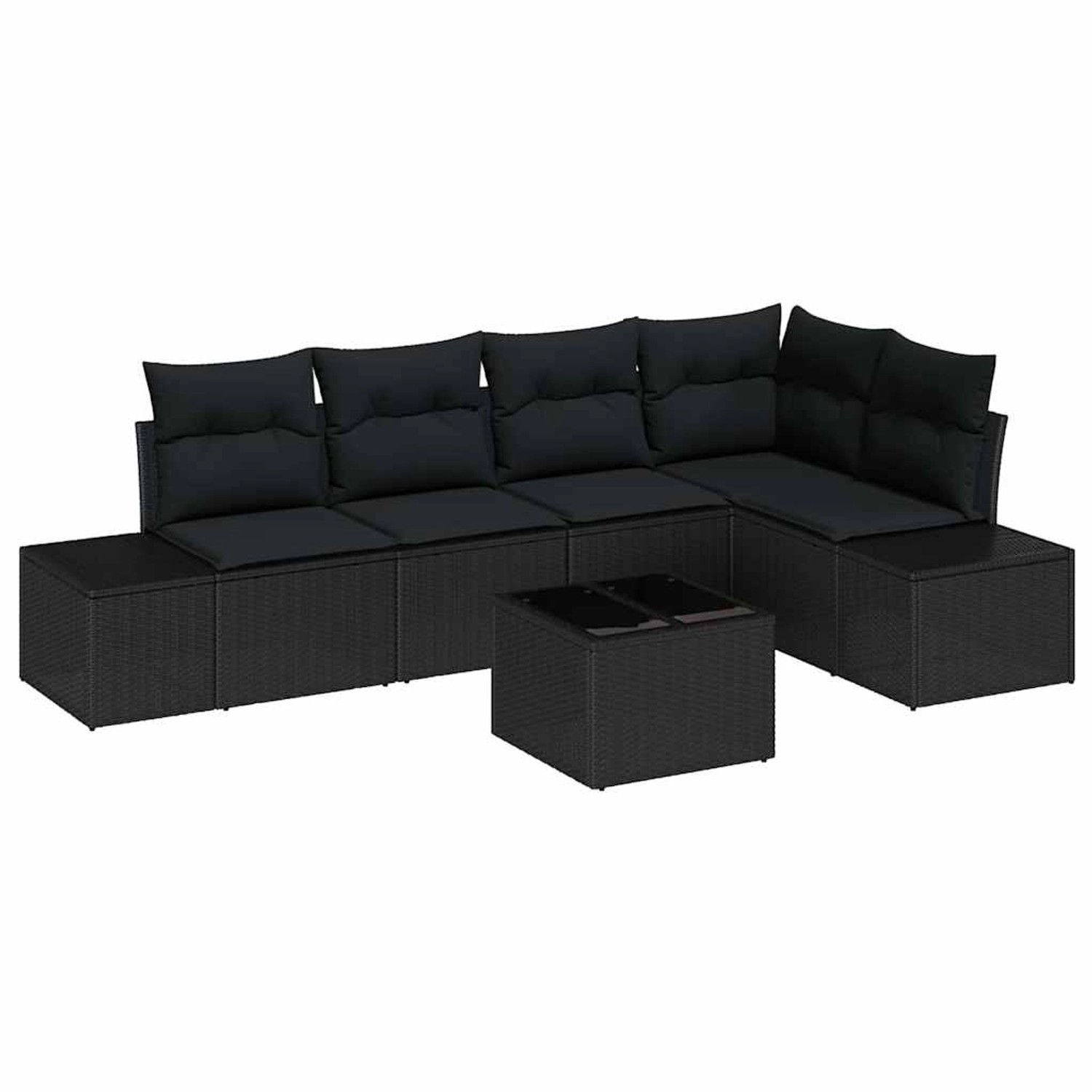 vidaXL 6-Teiliges Garten Sofa Set mit Kissen Beige Poly Rattan 3347073 günstig online kaufen