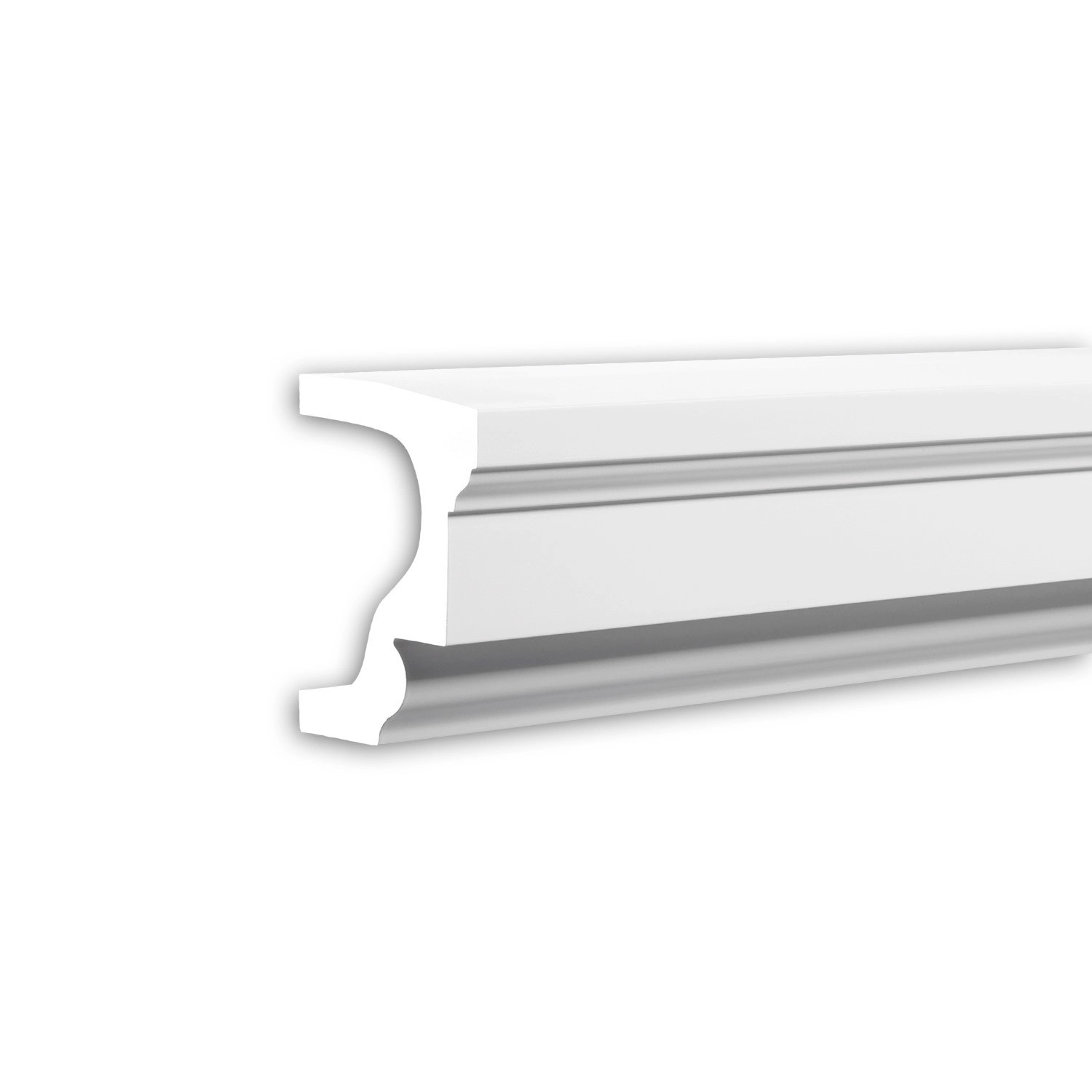 PROFHOME 482002 Fenstersohlbank Außenstuck Fassaden Element Zierelement 2 m 200 cm x 9,5 cm x 12,6 cm Weiß