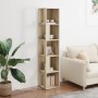 Eckregal Sonoma Eiche, 164,5 cm hoch, Holzwerkstoff, Büroschrank mit 5 Fächern.