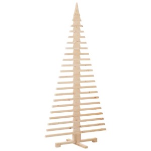 Natürlicher, unbehandelter Holz-Weihnachtsbaum (180 cm) zum Schmücken, aus Kiefernholz.