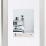 Walther Design Aluline Bilderrahmen, 40x50 cm, Silber. Aluminiumrahmen für Fotos und Bilder.