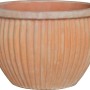 Terrakotta Pflanztopf, Ton, Ø 43 cm, gerippte Optik, für Garten & Terrasse.