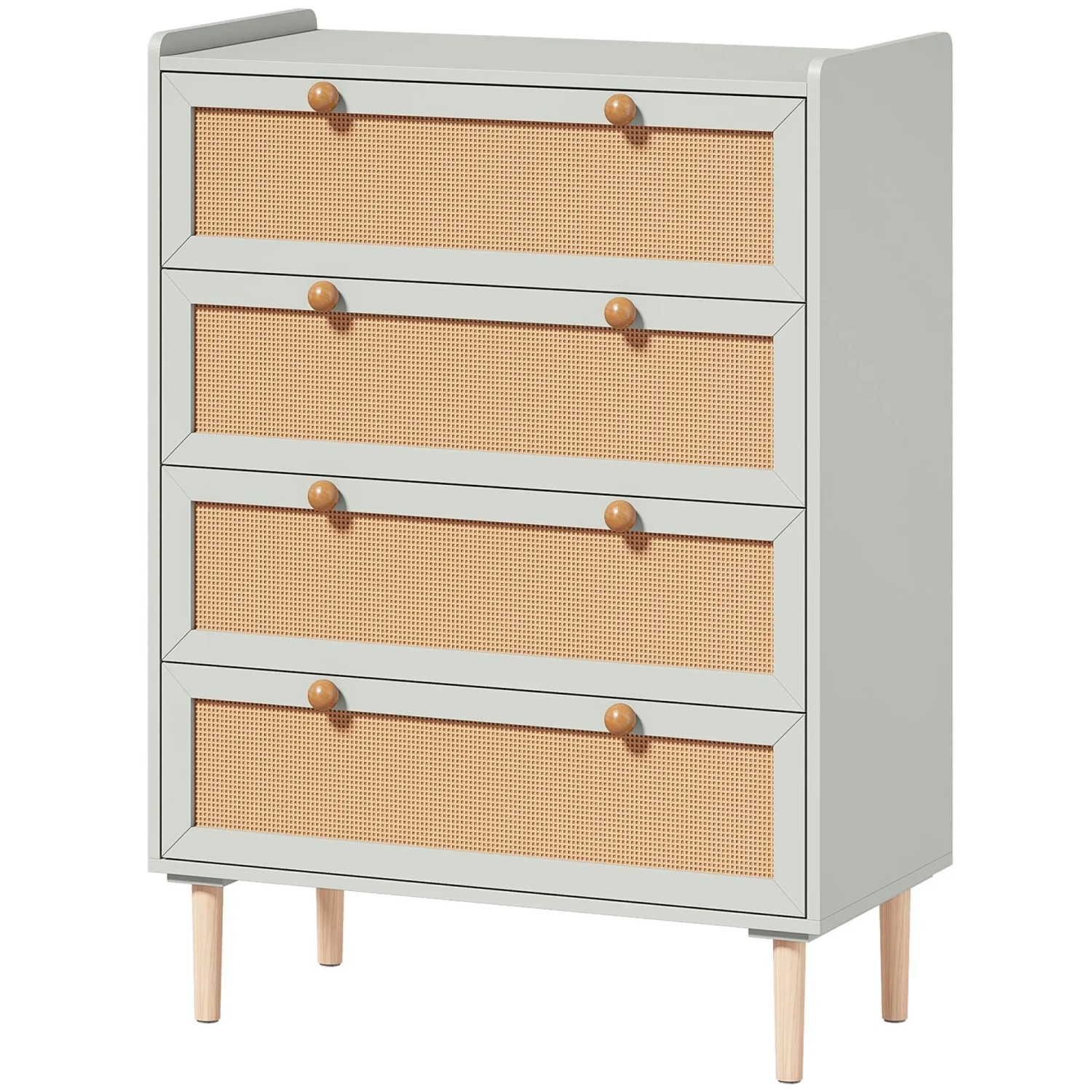 HOMCOM Kommode MDF Kiefernholz 80 x 40 x 109,2 cm Grün