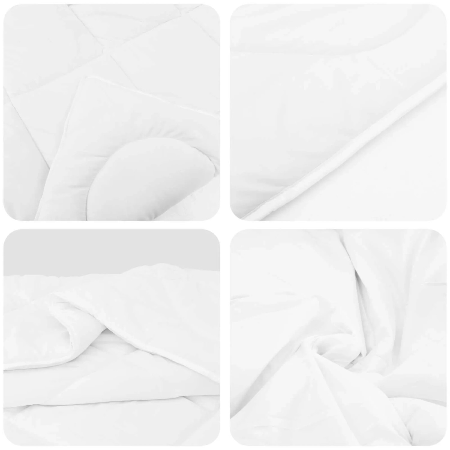 vidaXL Bettdecke mit Kissen 2-Tlg Weiß Mikrofaser 3376675_6