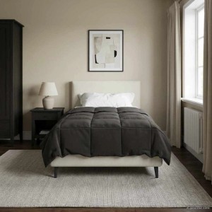 vidaXL Sommerdecke Gepolstert Anthrazit 135 x 220 cm Mikrofaser 42025910