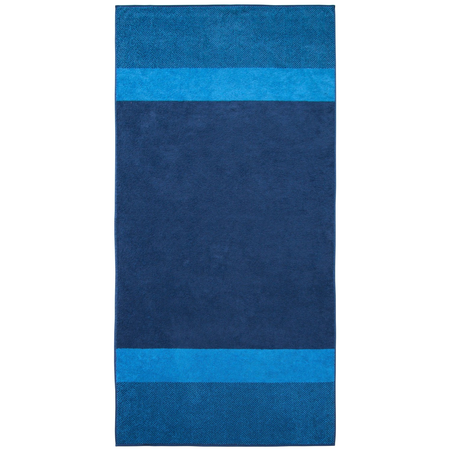 Dyckhoff Saunatuch Two-Tone-Stripe Blau 100 x 200 cm