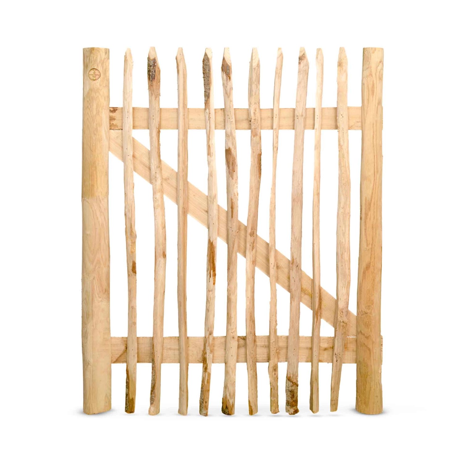 Stiltreu Genageltes Staketenzaun-Tor Edelkastanie Breite 100 cm Höhe 120 cm günstig online kaufen