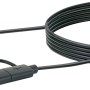 Schwarzes Schwaiger USB-Kabel: USB 3.1 Typ C auf USB 2.0 Micro B, 1 m lang.