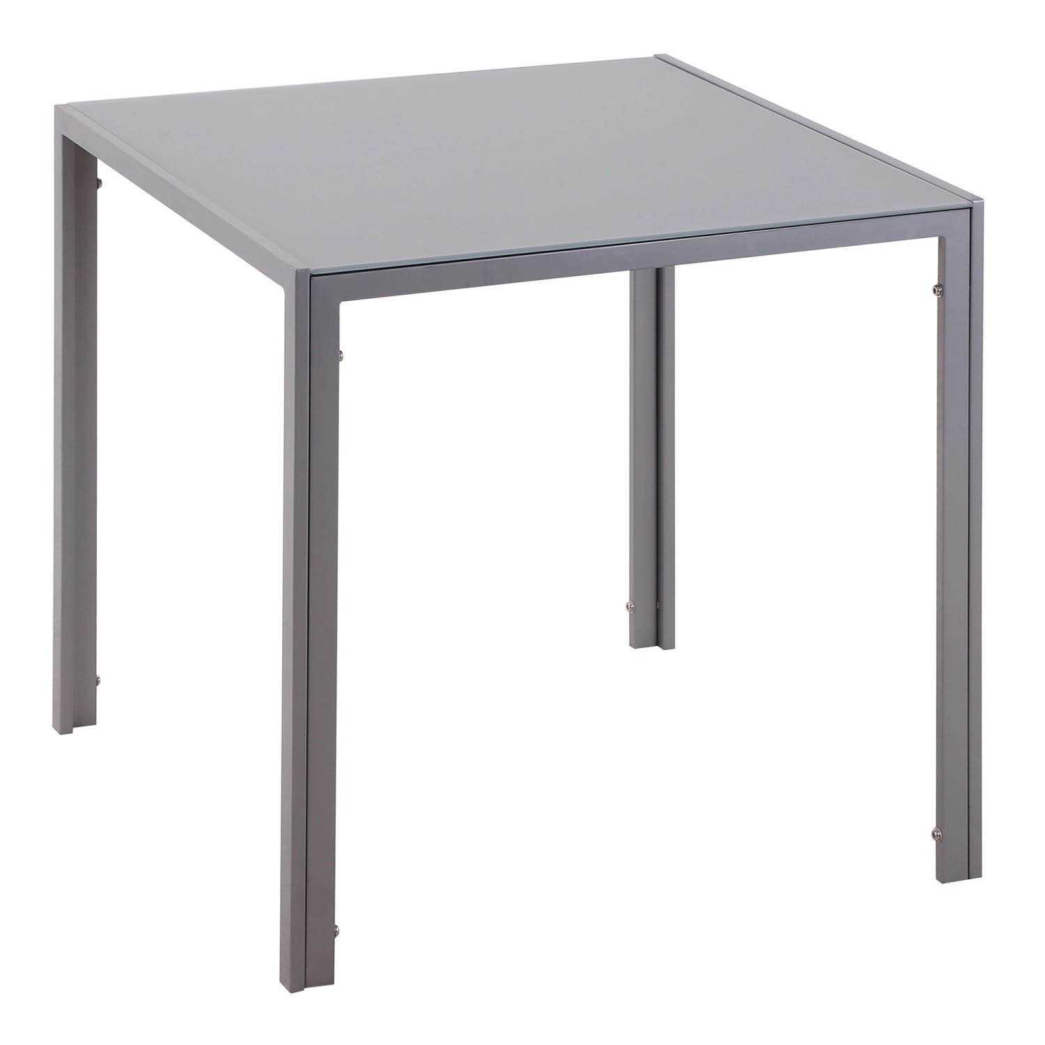 HOMCOM Esstisch für 4 Personen Stahl Hartglas Grau 75L x 75B x 75H cm günstig online kaufen