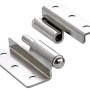 Hettich Möbelband, 50x40 mm, rechts gekröpft, vernickelt, für gefalzte Türen.