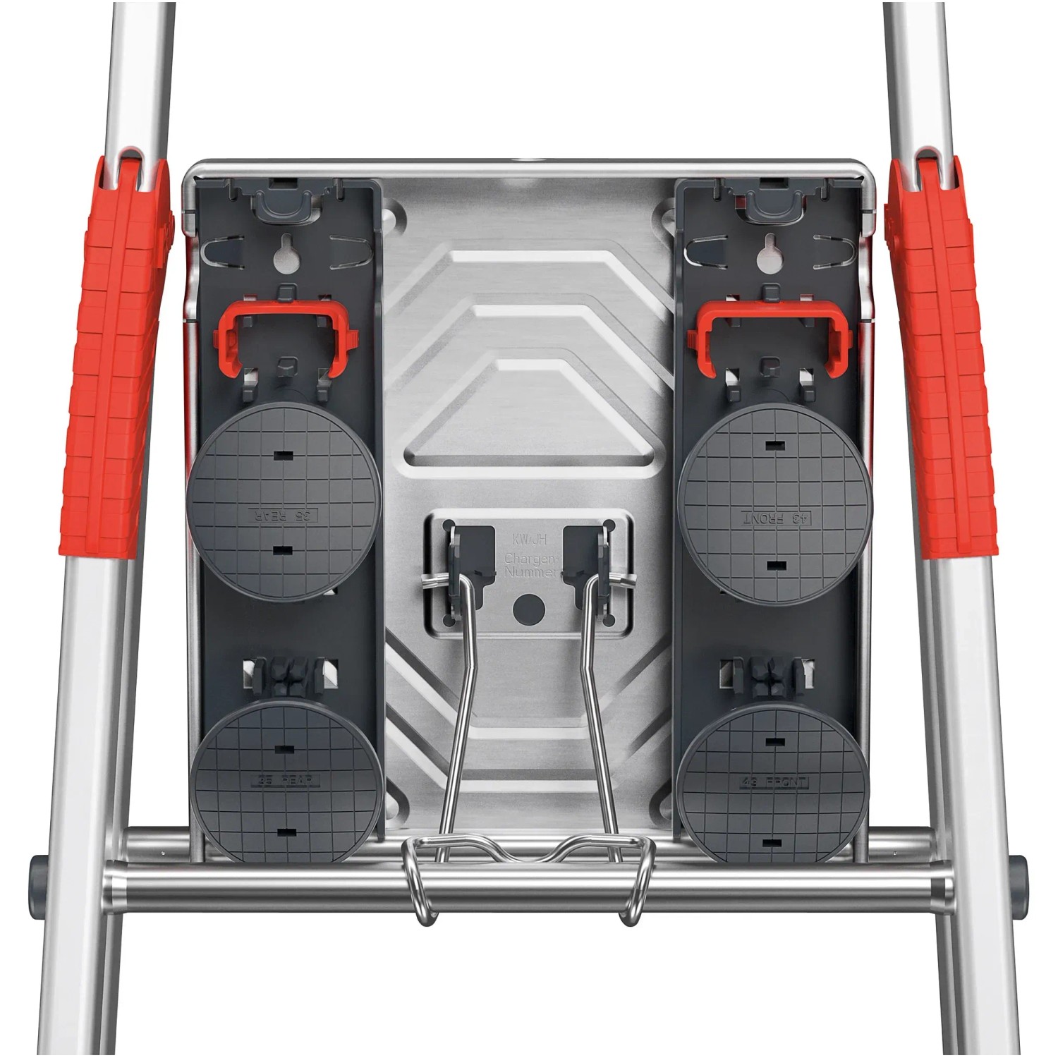 Hailo EasyClix Garden Wechselfüße Größe L im Set für sicheren Stand von Leitern auf weichem Untergrund.