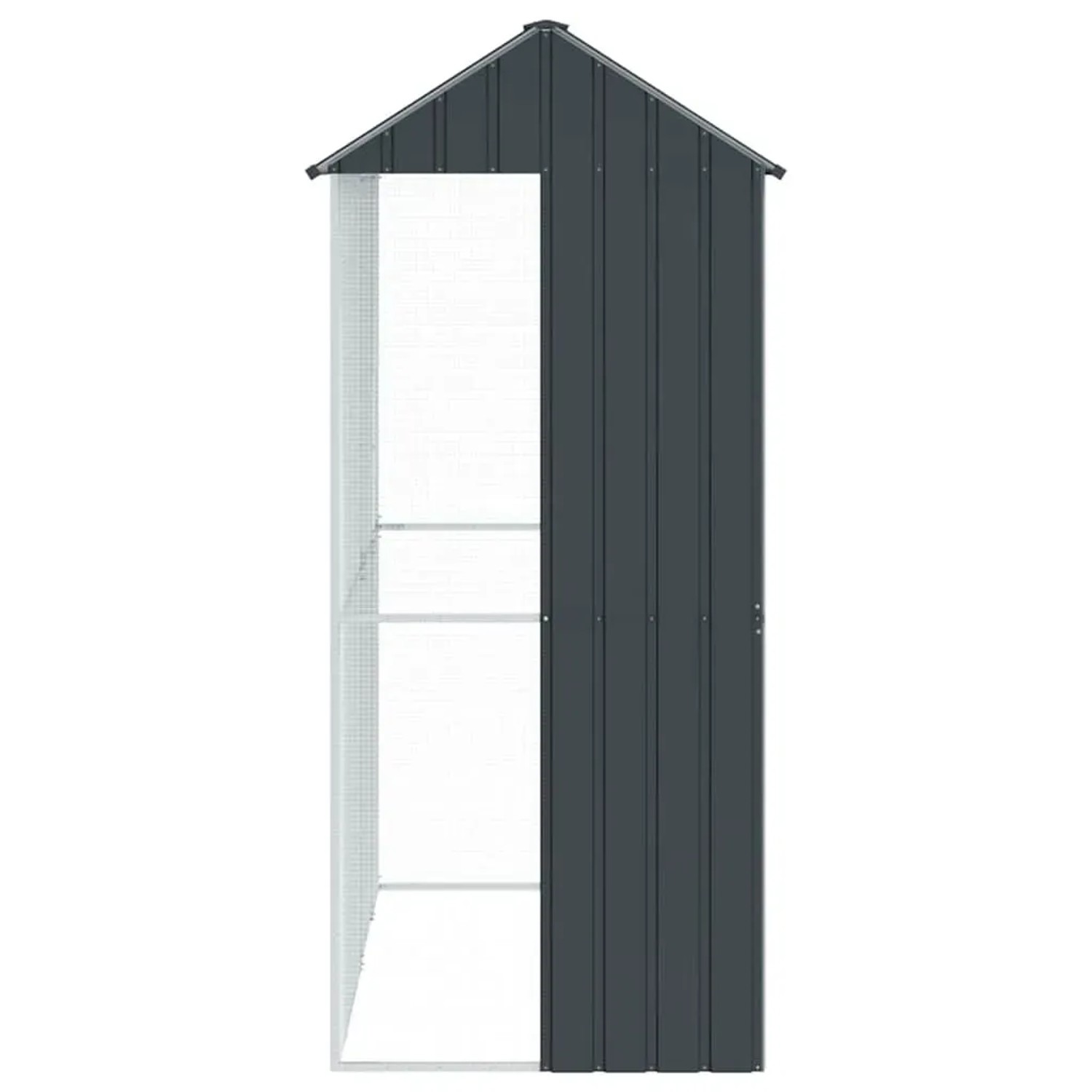 vidaXL Vogelkäfig Anthrazit 215 x 110 x 247 cm Verzinkter Stahl 3325172_6