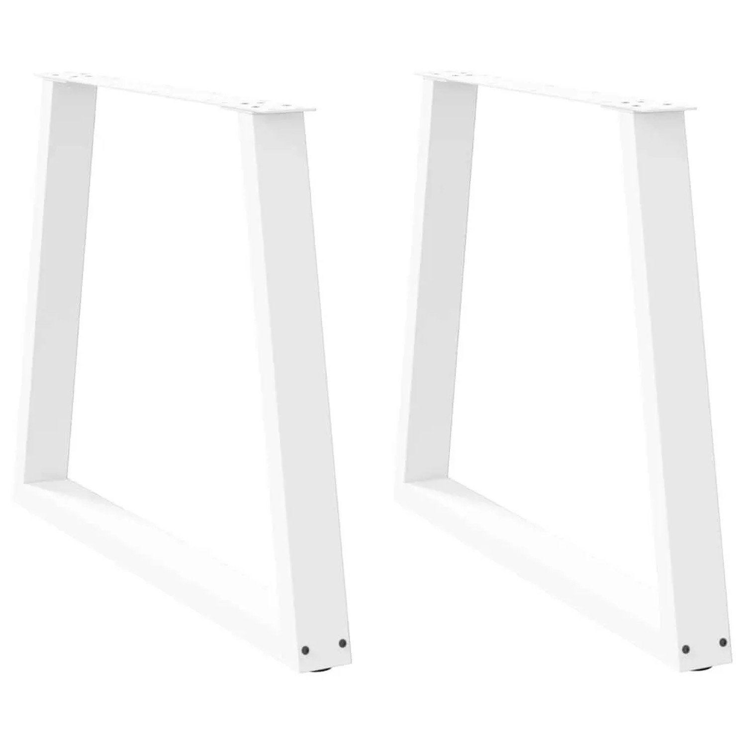vidaXL Esstisch Beine V-Form 2 Stück Weiß 80x72-73,3 cm Stahl 4012573