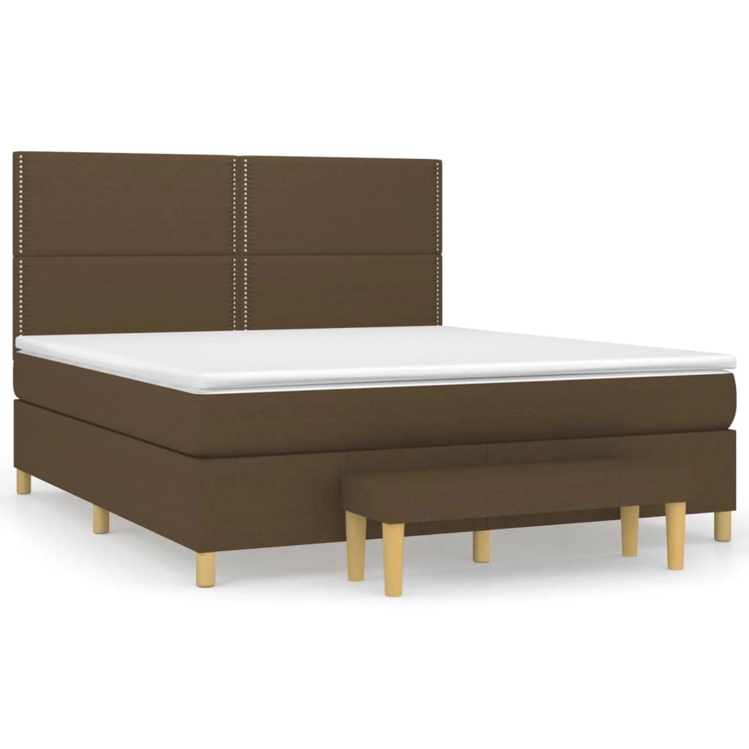 vidaXL Boxspringbett mit Matratze Dunkelbraun 180x200 cm Stoff1395110 günstig online kaufen